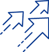 three upward facing arrows