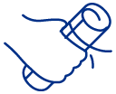 hand holding paper icon