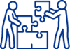 icon of people putting puzzle pieces together