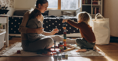 a family with a small child