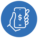 icon of person sending money